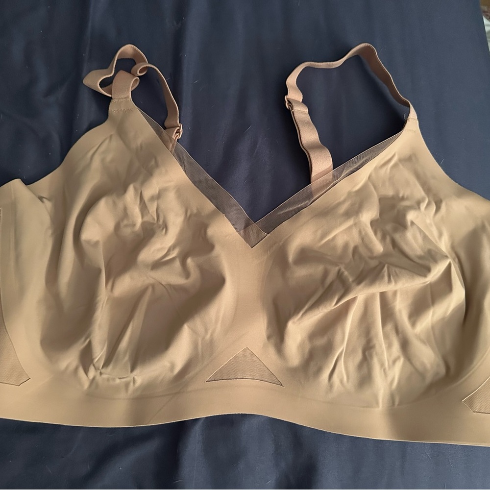 3X Honeylove Adjustable Liftwear Crossover Tan Bra Very Comfortable!